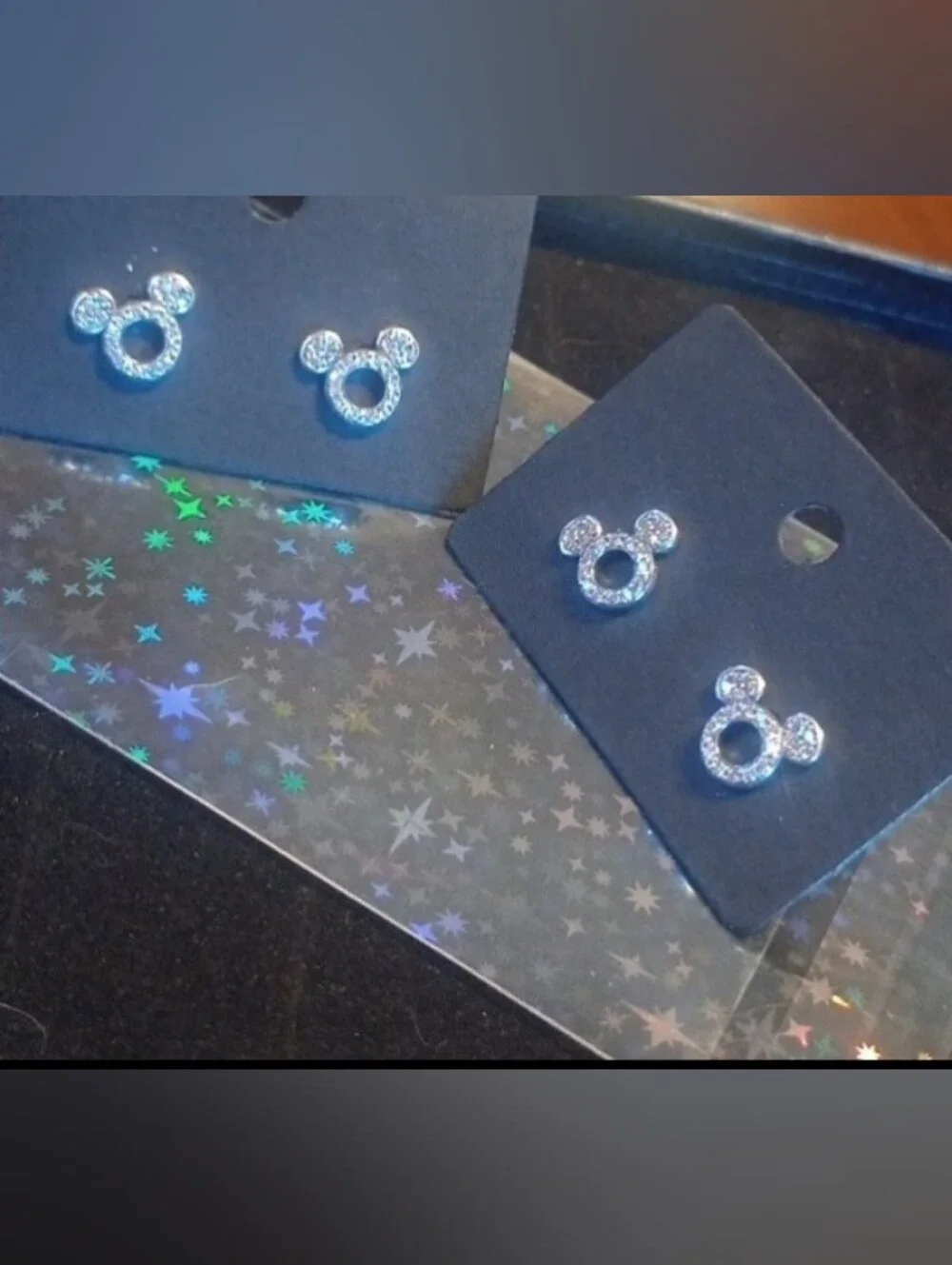 $8 Each Or Bundle 5/$20 Silver Sparkle Kids Mickey-Style Stud Earrings